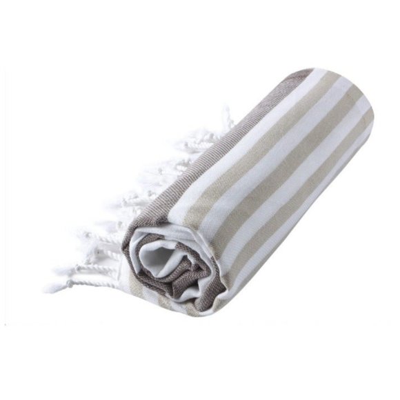 Sand Free Brown Beige 100% Turkish Cotton Beach Bath Towel Citizens of the Beach - Picture 5 of 6